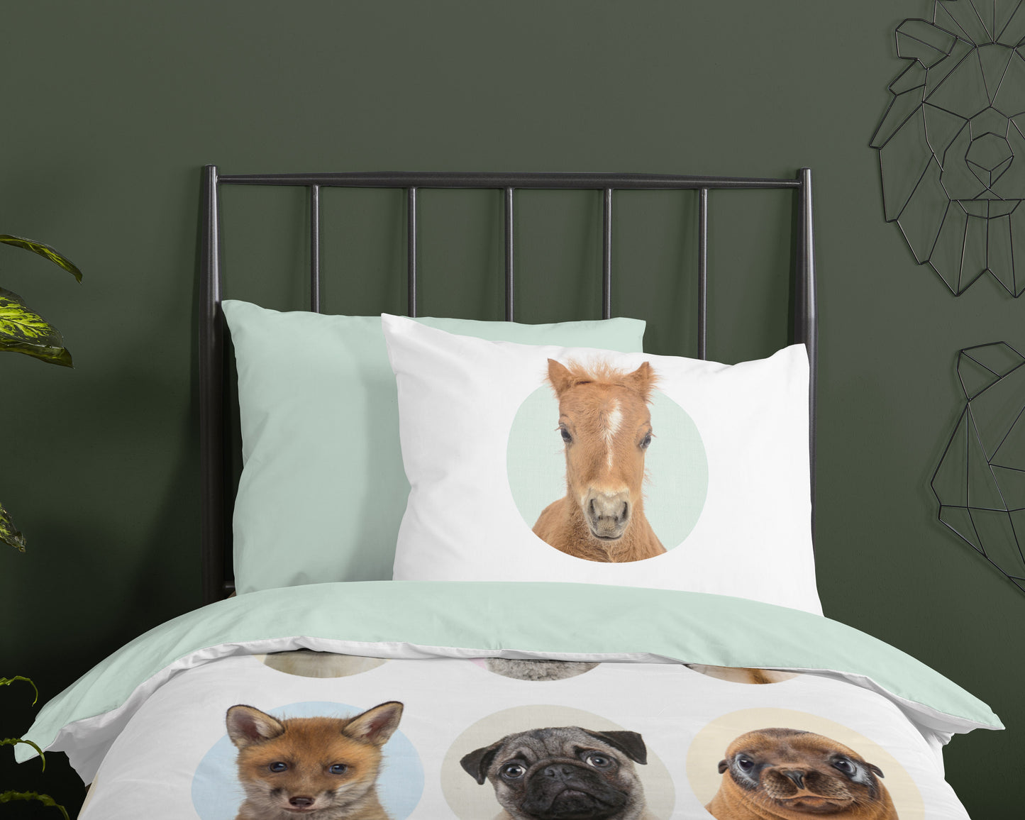 Kinderdekbedovertrek Good Morning Young Animals - 1 persoons 140×200/220 cm
