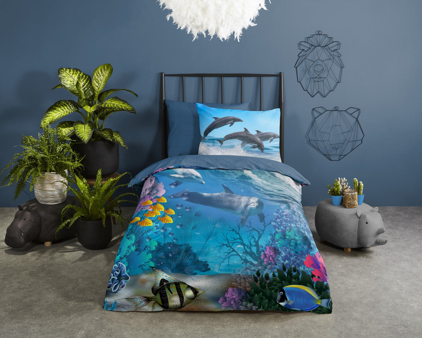Kinderdekbedovertrek Good Morning Andre - 1 persoons 140×200/220 cm
