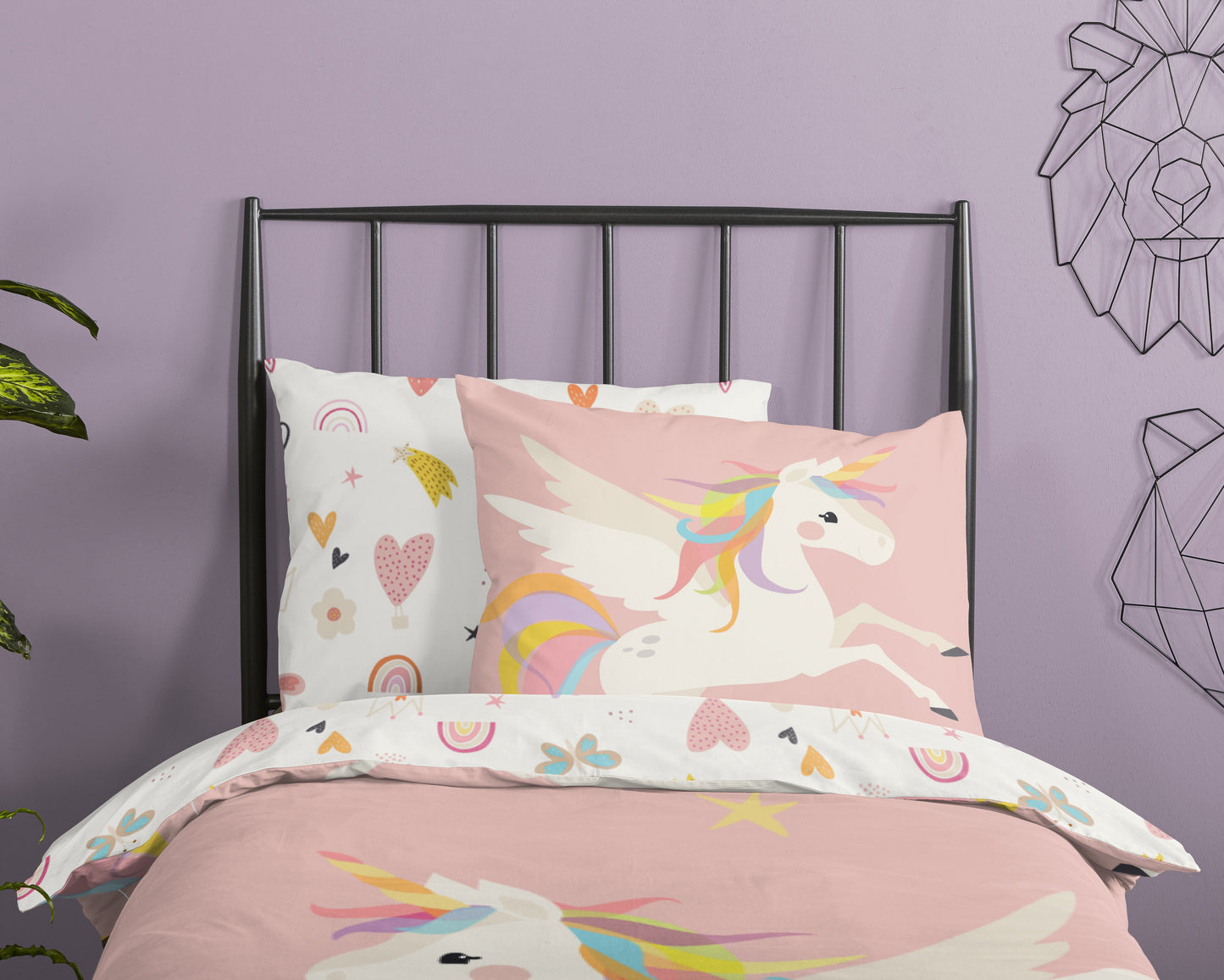 Kinderdekbedovertrek Good Morning Unicorn - 1 persoons 140×200/220 cm
