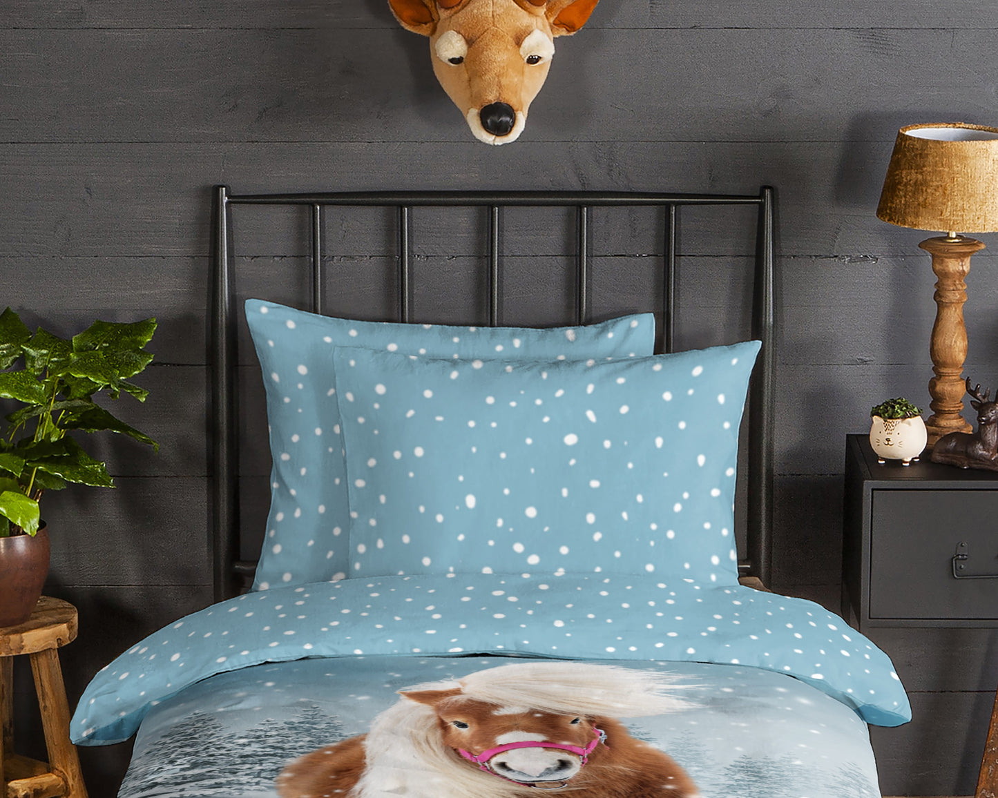 Kinderdekbedovertrek Good Morning Flanel Sweet - Oostenrijk 140x200 + 1* 70x90 cm