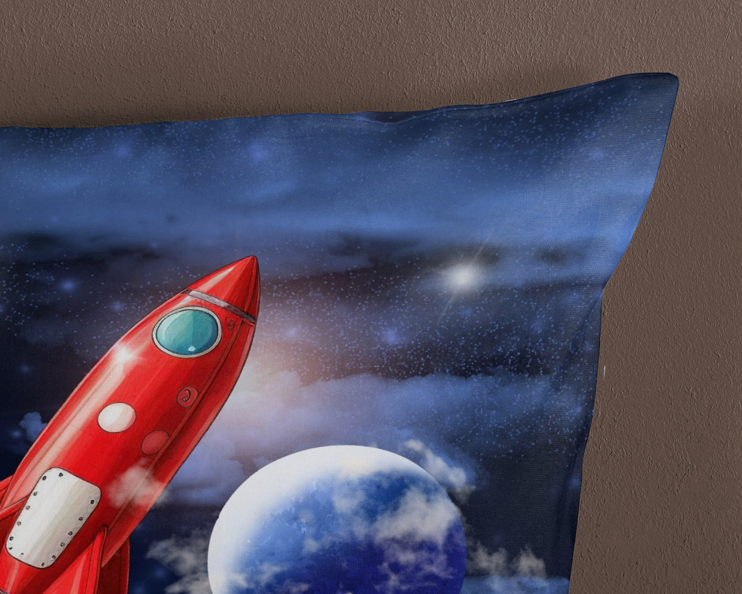 Kinderdekbedovertrek Pure microvezel Rocket - 1 persoons 140×200/220 cm