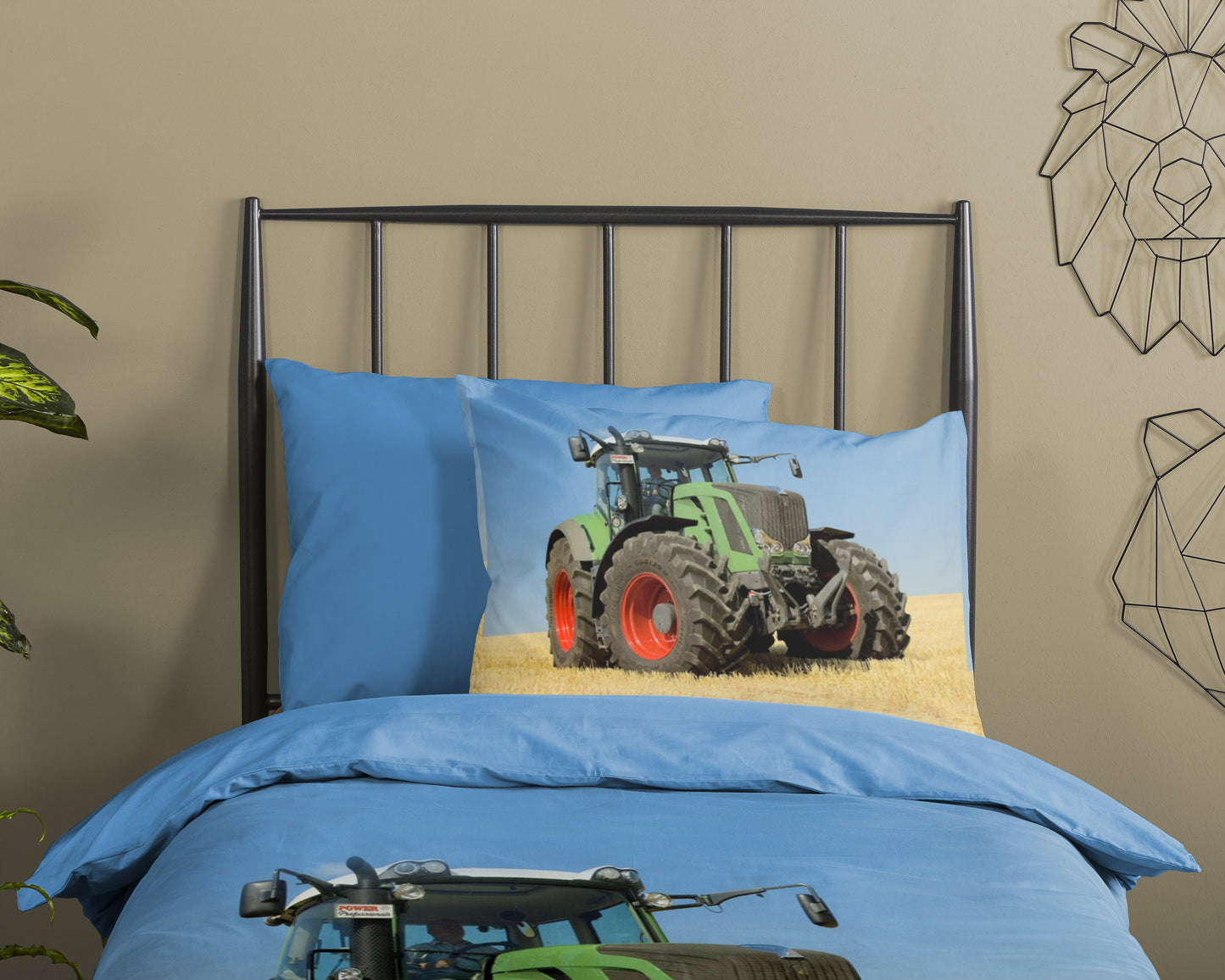 Kinderdekbedovertrek Good Morning Tractor - 1 persoons 140×200/220 cm