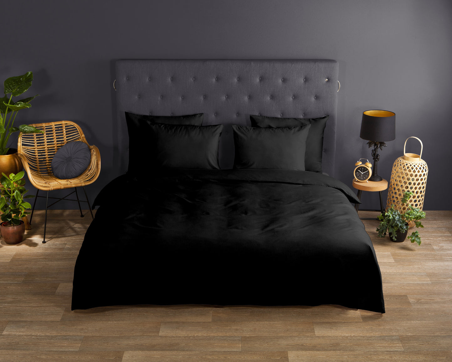 Dekbedovertrek Good Morning Uni - Katoen - 2 persoons 200x200/220 cm