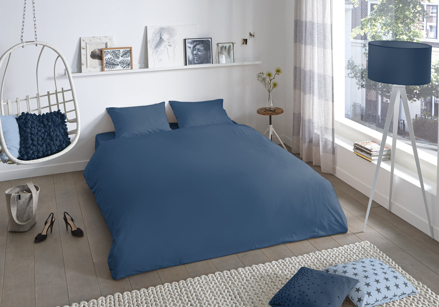 Dekbedovertrek Good Morning Uni - Katoen - Lits jumeaux 240x200/220 cm