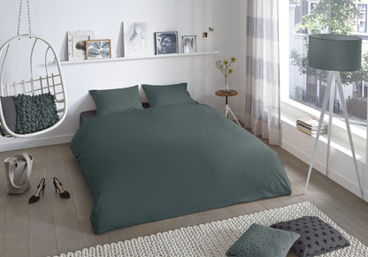 Dekbedovertrek Good Morning Uni - Katoen - Lits jumeaux 240x200/220 cm