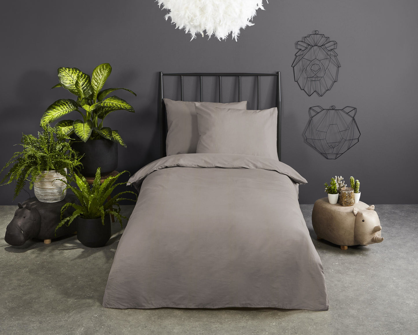 Dekbedovertrek HIP Uni - Katoen Satijn - 1 persoons 140Ã—200/220 cm