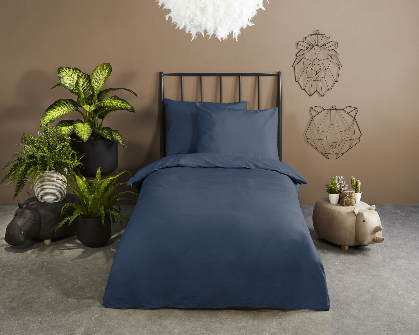 Dekbedovertrek HIP Uni - Katoen Satijn - 1 persoons 140Ã—200/220 cm