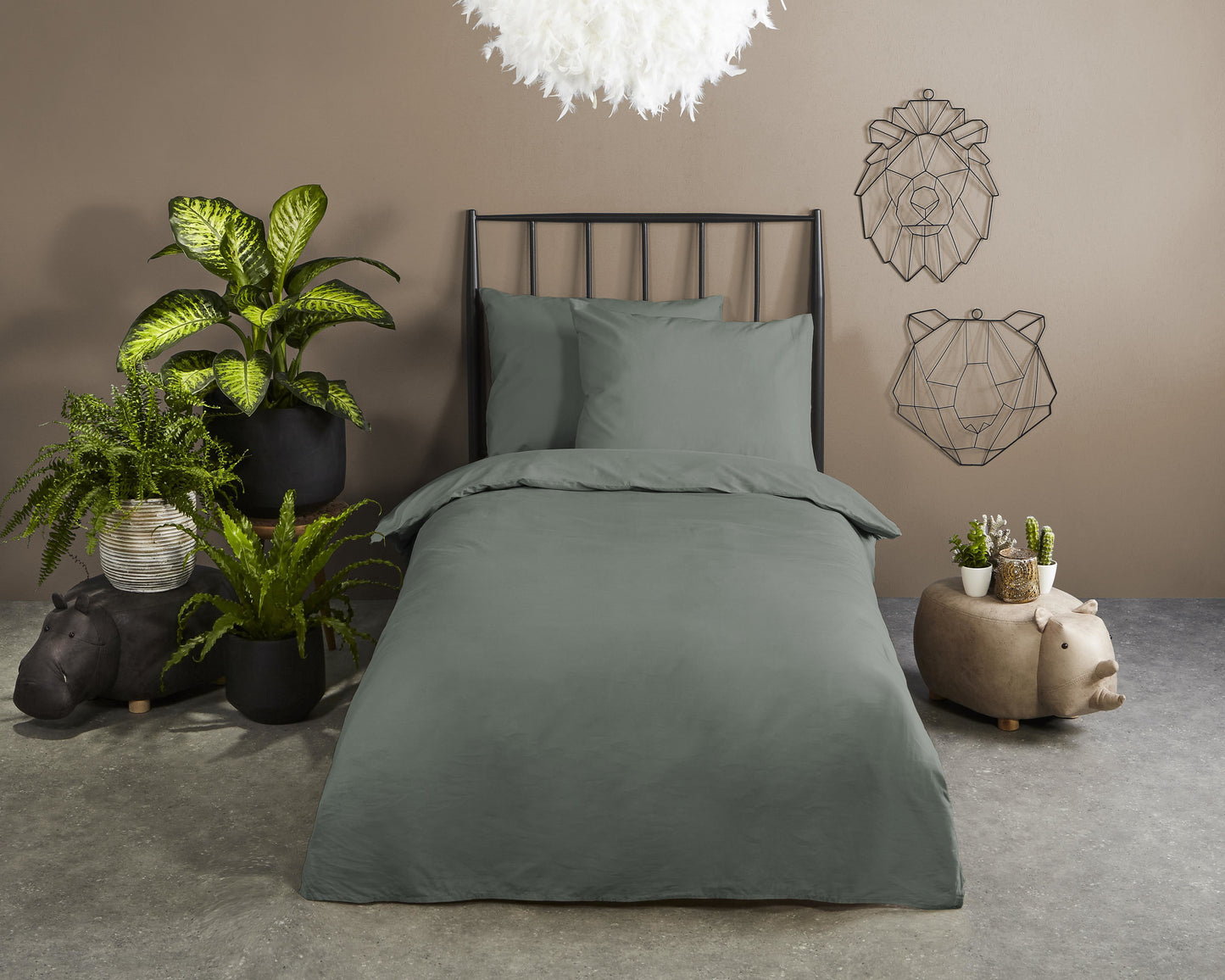 Dekbedovertrek HIP Uni - Katoen Satijn - 1 persoons 140Ã—200/220 cm