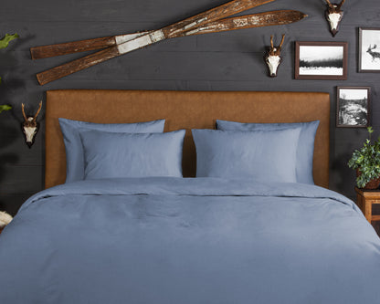 Good Morning Dekbedovertrek Uni Flanel Blauw