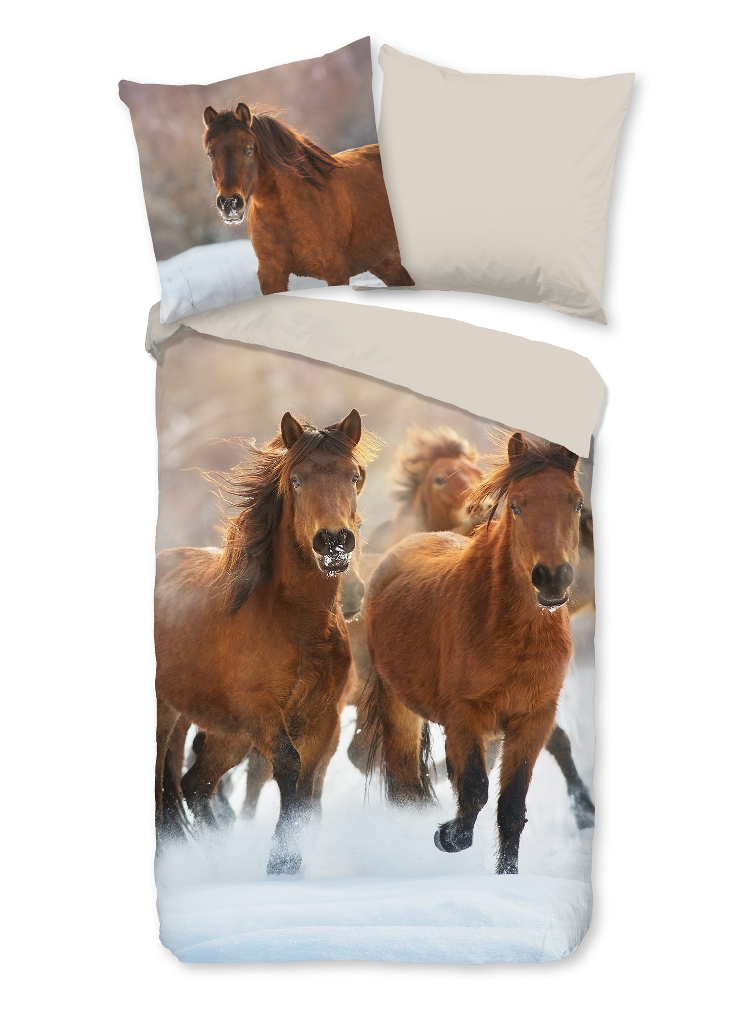 Kinderdekbedovertrek Good Morning Flanel Ponies