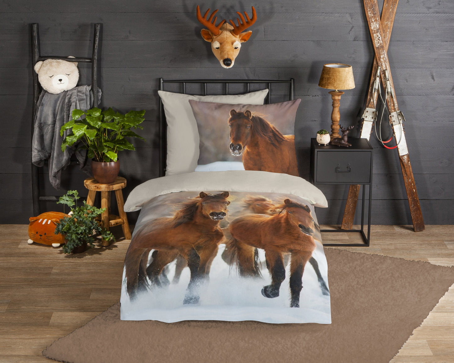 Kinderdekbedovertrek Good Morning Flanel Ponies