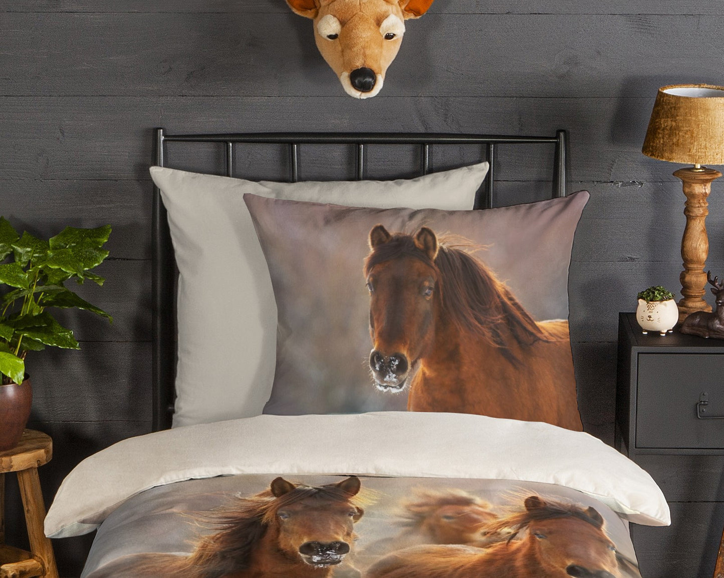 Kinderdekbedovertrek Good Morning Flanel Ponies