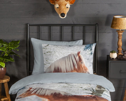 Kinderdekbedovertrek Good Morning Flanel Scarlet - 1 persoons 140Ã—200/220 cm