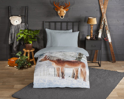 Kinderdekbedovertrek Good Morning Flanel Scarlet - Oostenrijk 140x200 + 1* 70x90 cm
