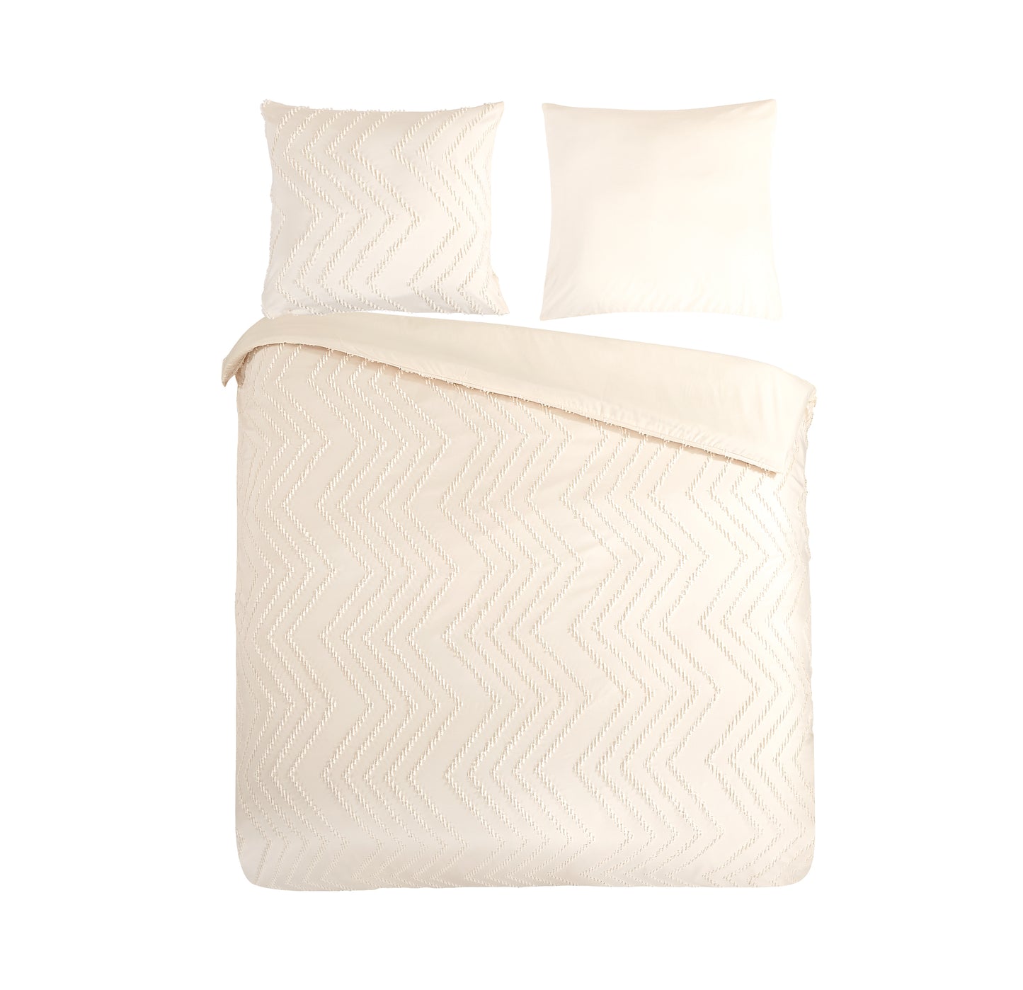 Dekbedovertrek Pure microvezel Zigzag - Lits jumeaux 240x200/220 cm