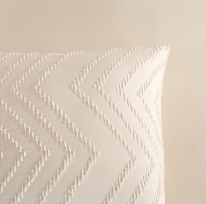 Dekbedovertrek Pure microvezel Zigzag - Lits jumeaux 240x200/220 cm