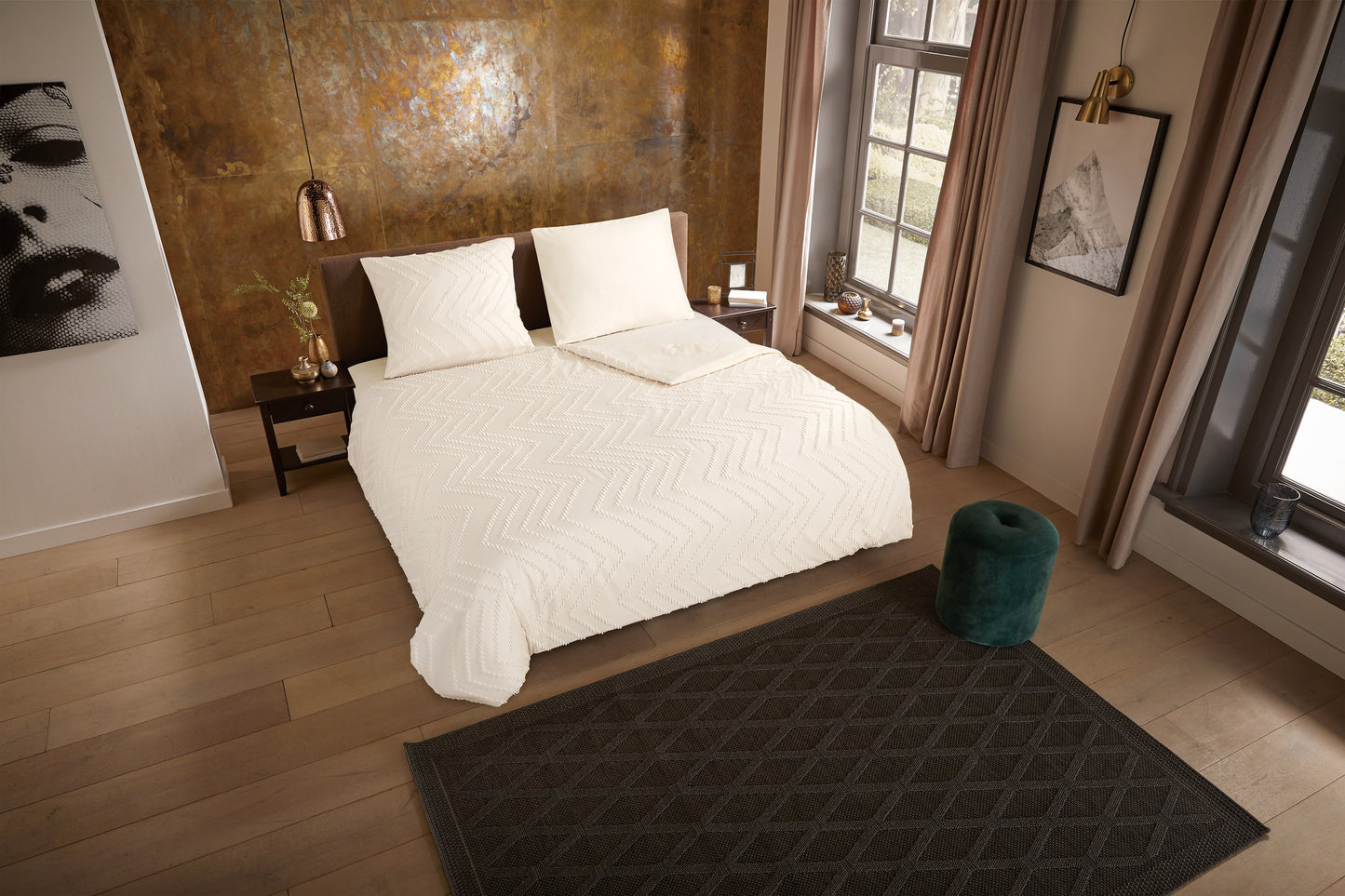 Dekbedovertrek Pure microvezel Zigzag - Duitsland 155x220 + 1* 80x80 cm