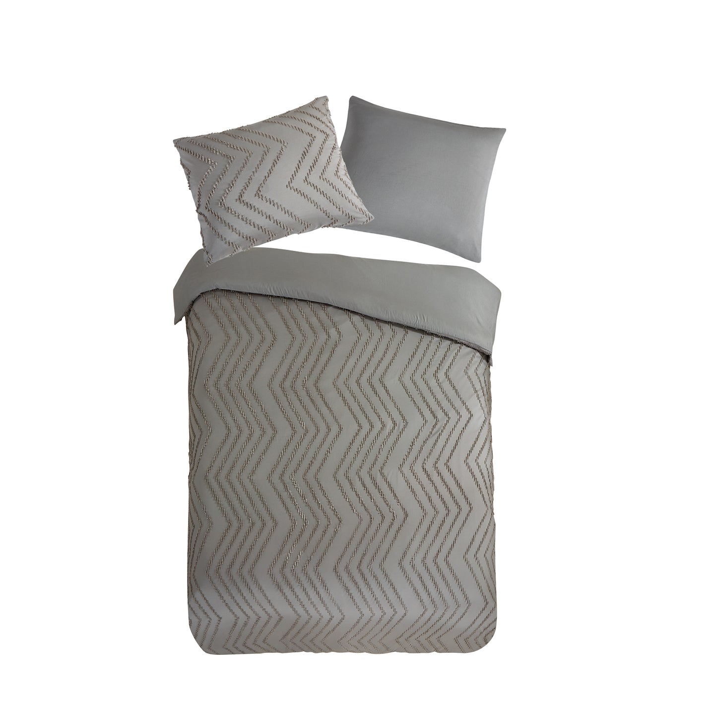 Dekbedovertrek Pure microvezel Zigzag - 1 persoons 140Ã—200/220 cm