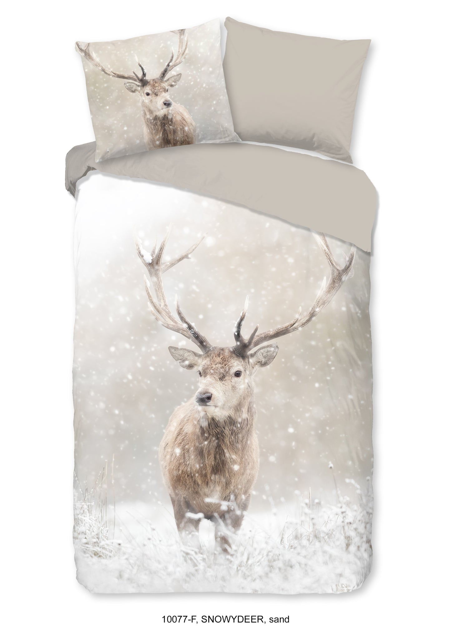Dekbedovertrek Good Morning Flanel Snowydeer - 1 persoons 140Ã—200/220 cm