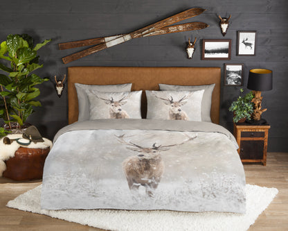 Dekbedovertrek Good Morning Flanel Snowydeer - 2 persoons 200x200/220 cm