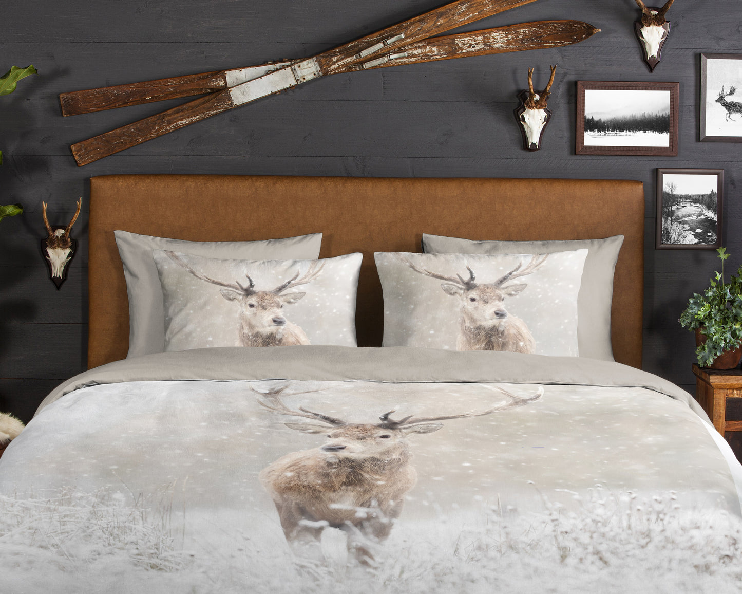 Dekbedovertrek Good Morning Flanel Snowydeer - 2 persoons 200x200/220 cm