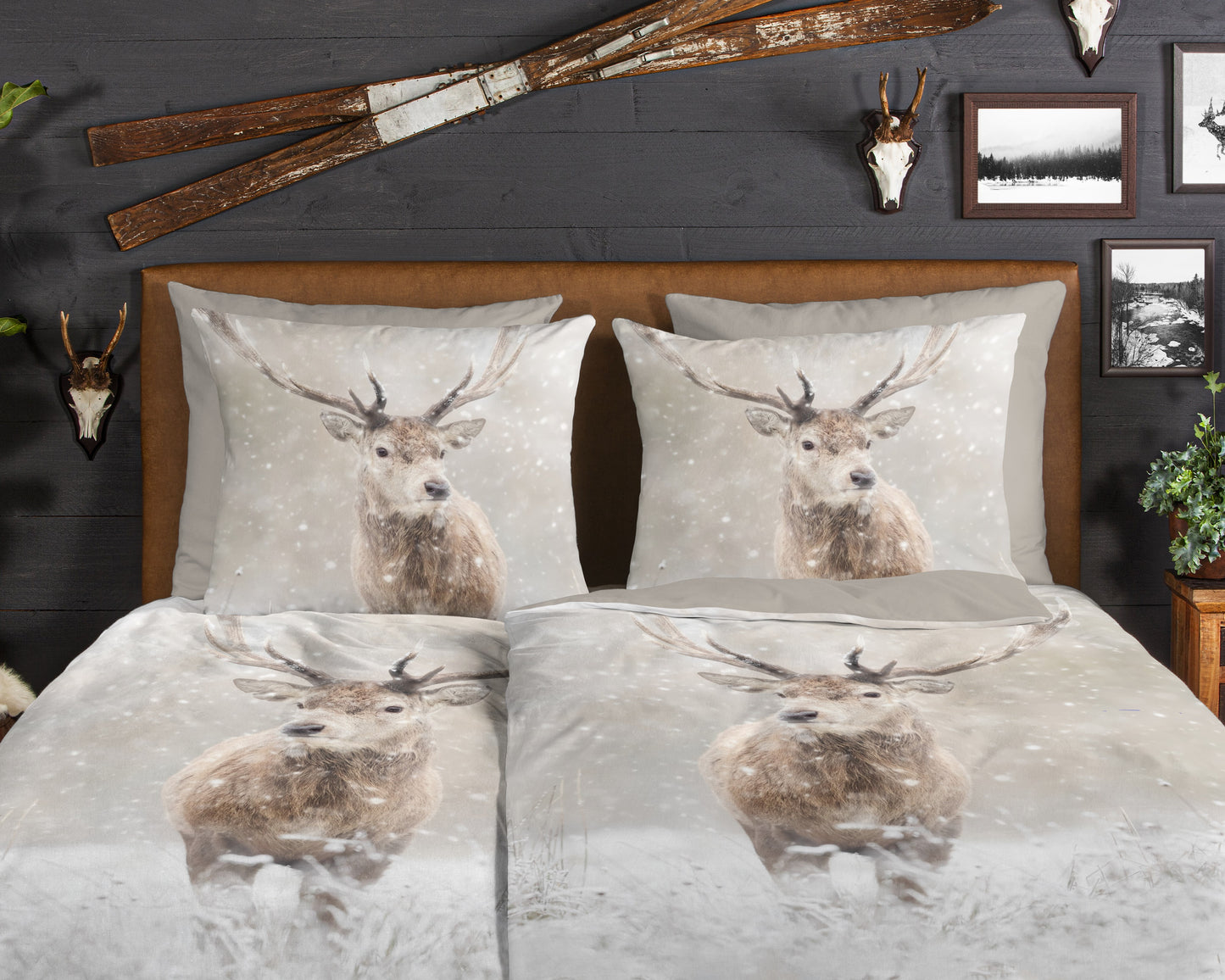 Dekbedovertrek Good Morning Flanel Snowydeer - Duitsland 200x200 + 2* 80x80 cm