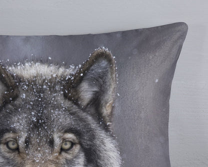Dekbedovertrek Good Morning Flanel Wolfie - Lits jumeaux 240x200/220 cm