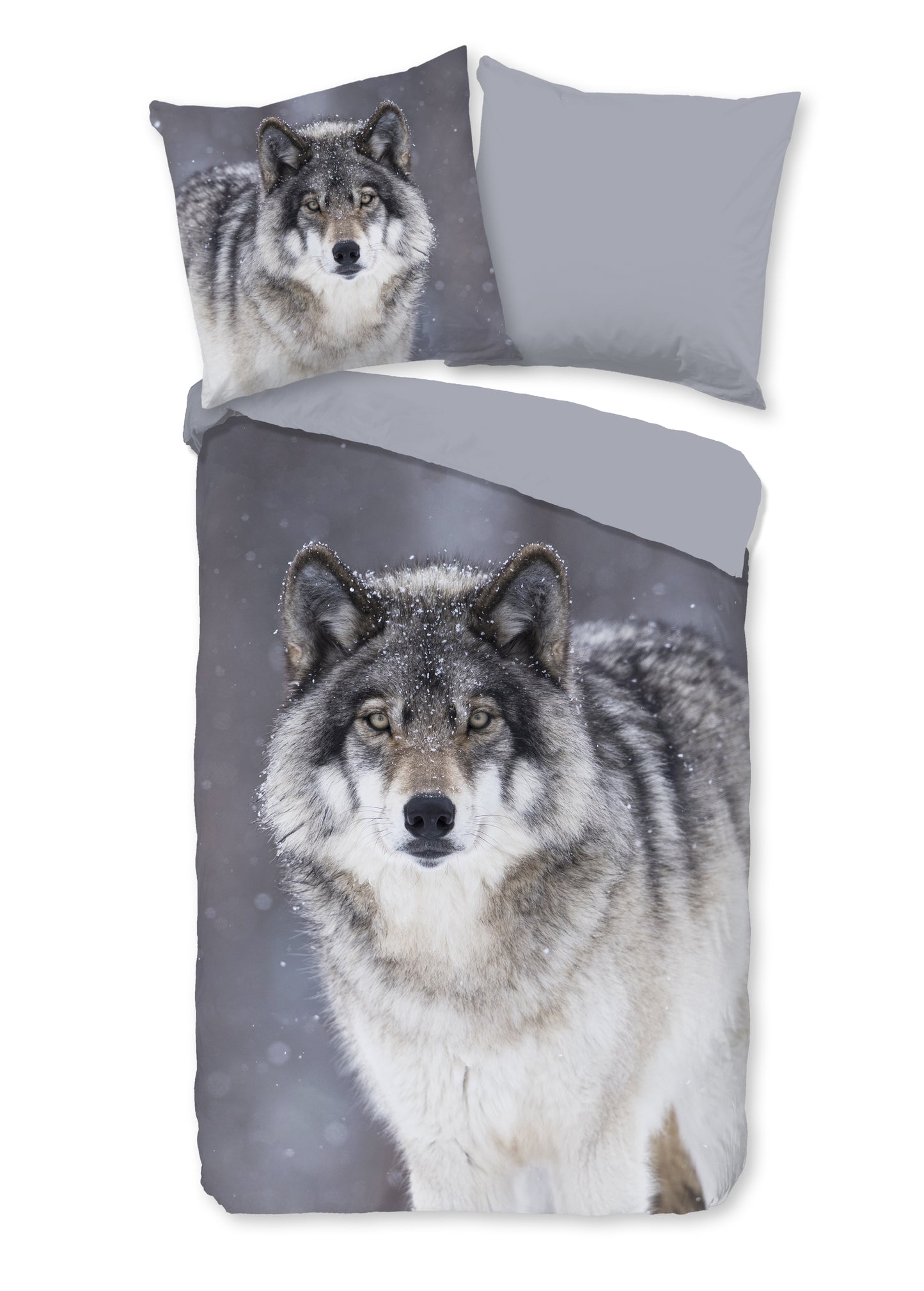 Dekbedovertrek Good Morning Flanel Wolfie - Duitsland 200x200 + 2* 80x80 cm