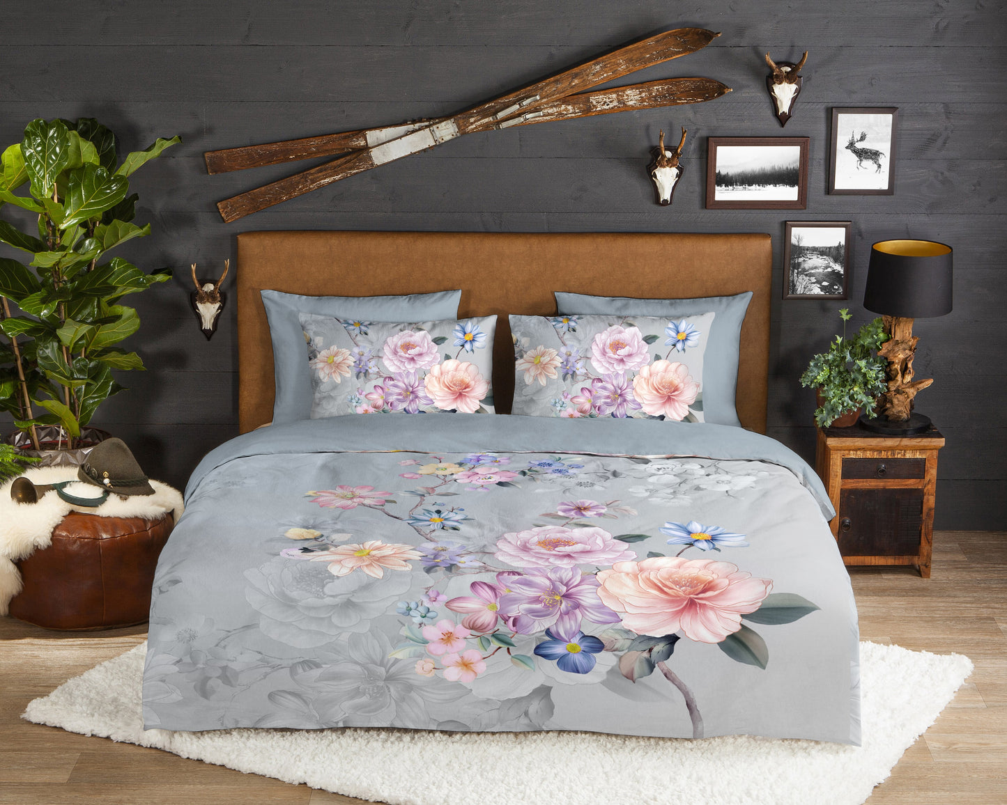 Dekbedovertrek Good Morning Flanel Elena - Lits jumeaux 240x200/220 cm