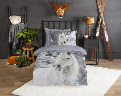 Kinderdekbedovertrek Good Morning Flanel Bonnie - 1 persoons 140Ã—200/220 cm