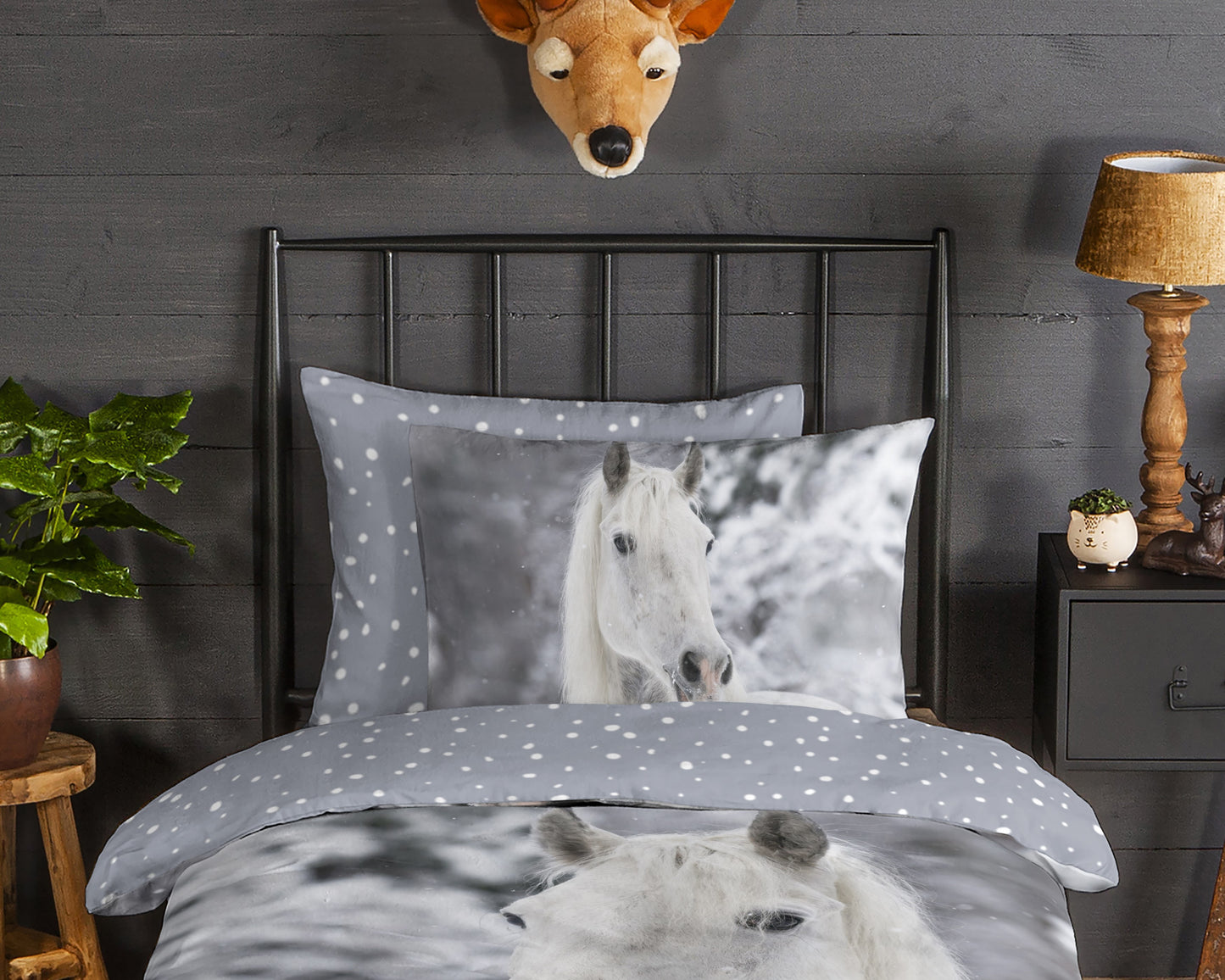 Kinderdekbedovertrek Good Morning Flanel Bonnie - 1 persoons 140Ã—200/220 cm