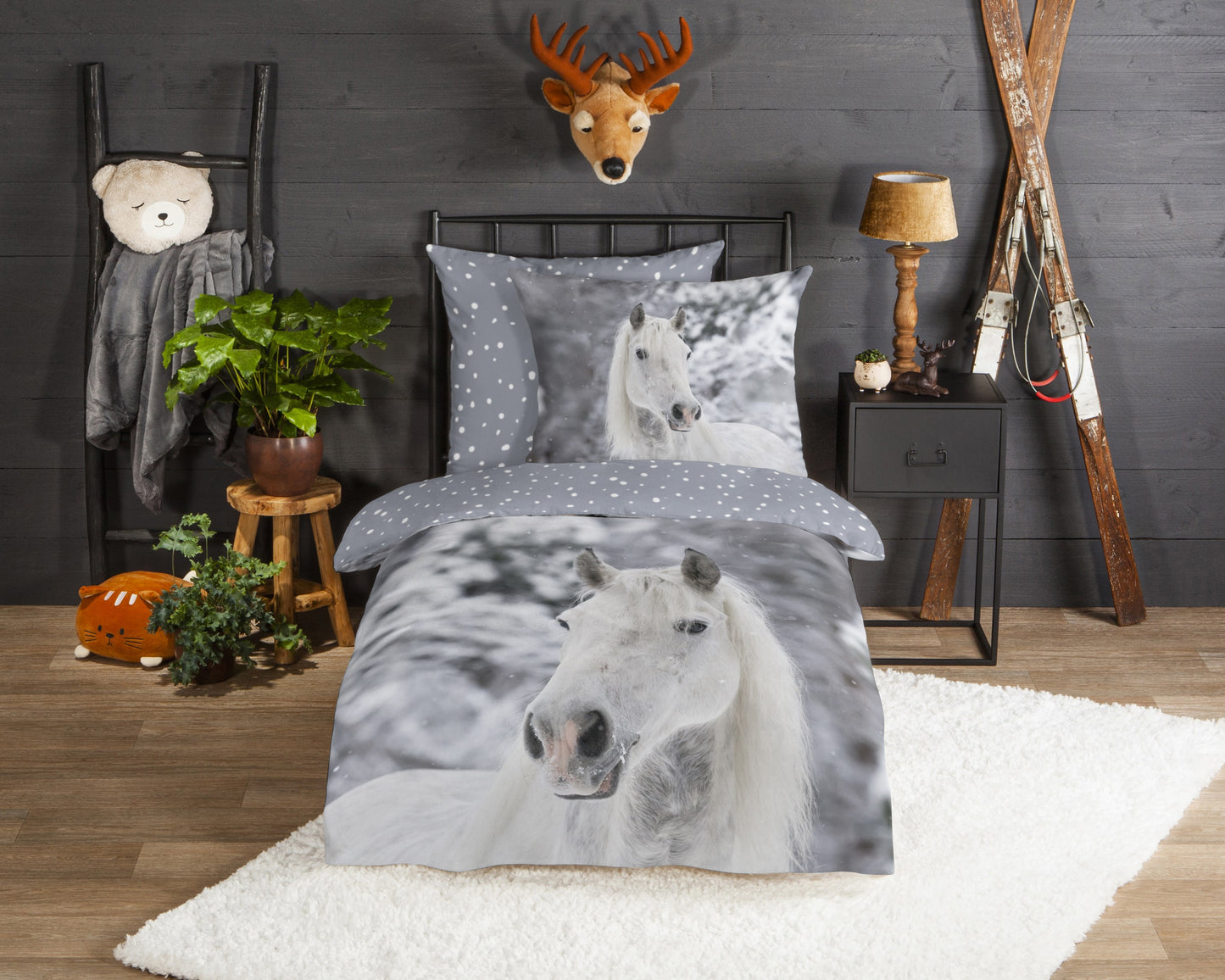 Kinderdekbedovertrek Good Morning Flanel Bonnie - Duitsland 135x200 + 1* 80x80 cm