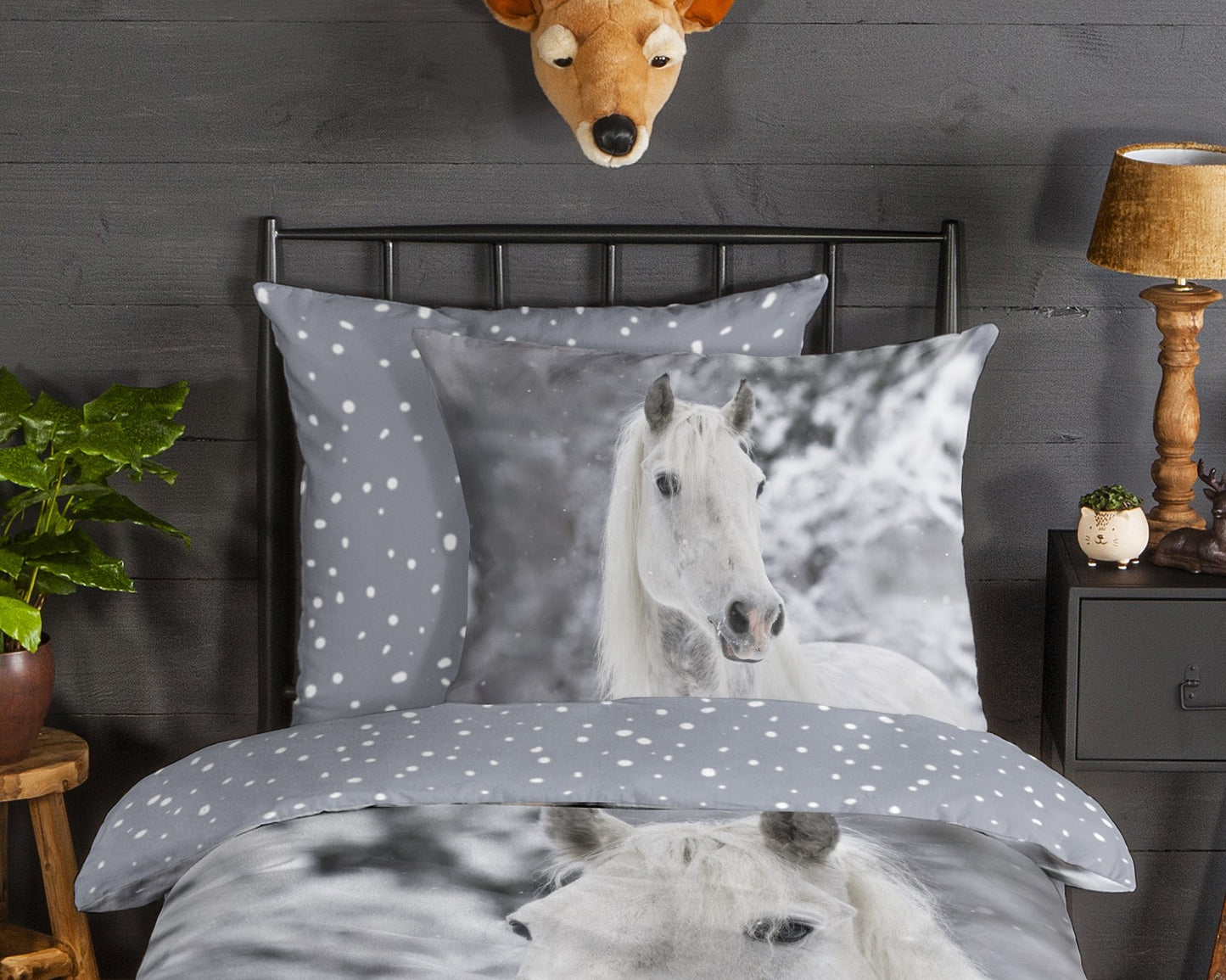Kinderdekbedovertrek Good Morning Flanel Bonnie - Duitsland 135x200 + 1* 80x80 cm
