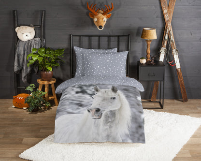 Kinderdekbedovertrek Good Morning Flanel Bonnie - Oostenrijk 140x200 + 1* 70x90 cm