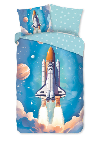 Kinderdekbedovertrek Good Morning Flanel Fred - 1 persoons 140Ã—200/220 cm