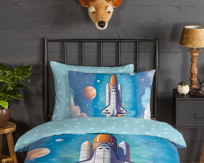 Kinderdekbedovertrek Good Morning Flanel Fred - 1 persoons 140Ã—200/220 cm