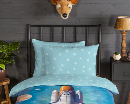 Kinderdekbedovertrek Good Morning Flanel Fred - Oostenrijk 140x200 + 1* 70x90 cm