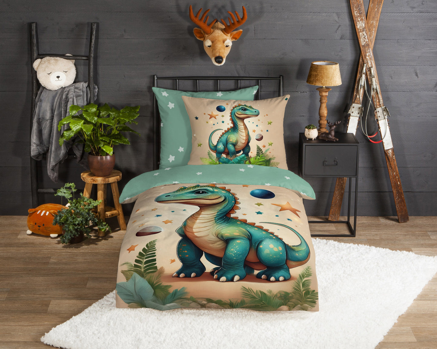 Kinderdekbedovertrek Good Morning Flanel Milo - Duitsland 135x200 + 1* 80x80 cm