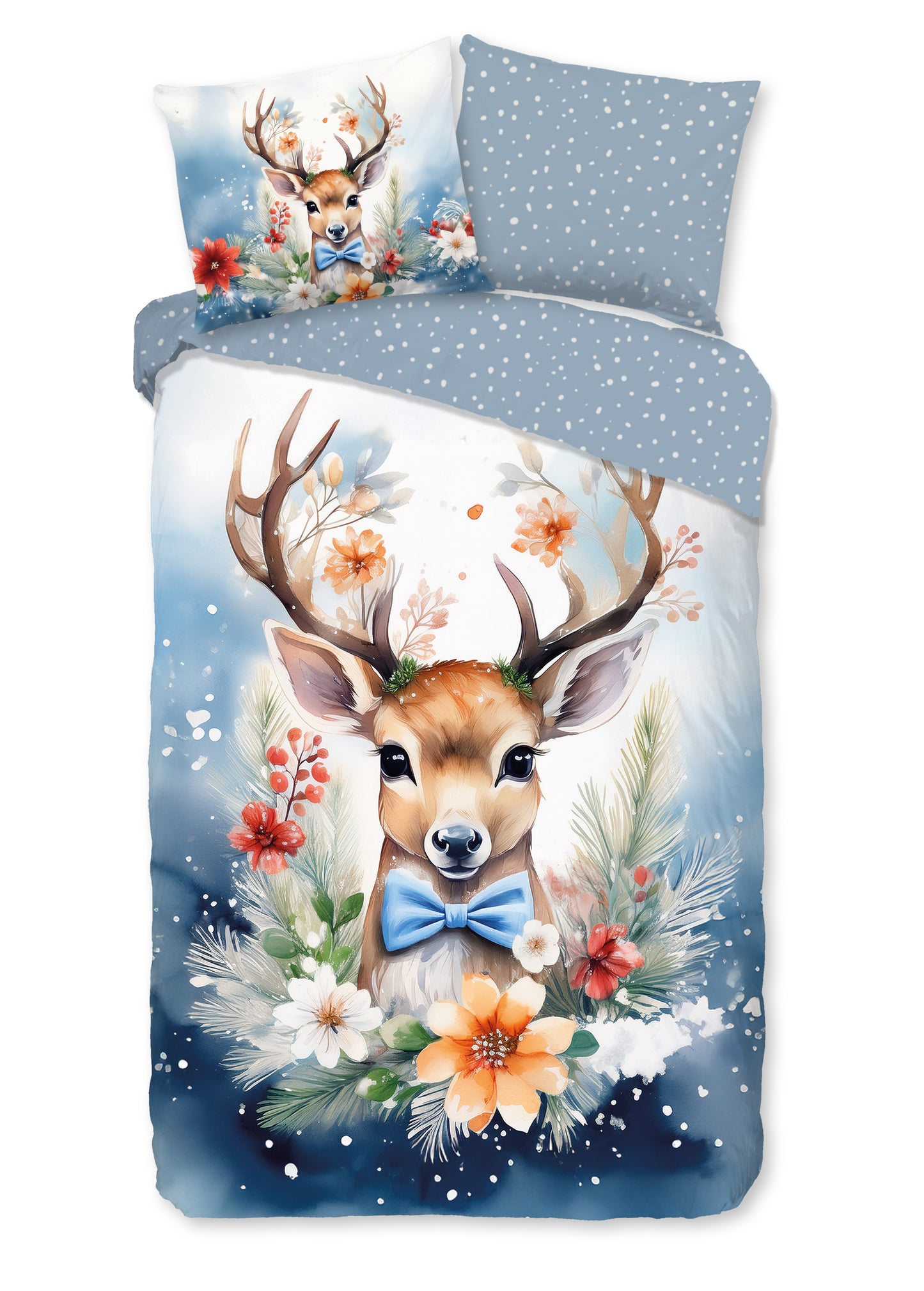 Kinderdekbedovertrek Good Morning Cupid flanel - 1 persoons 140Ã—200/220 cm