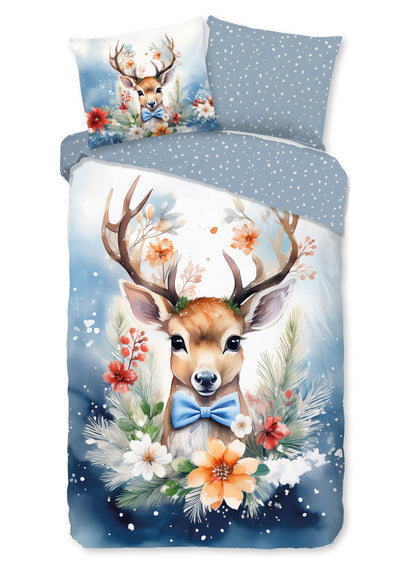 Kinderdekbedovertrek Good Morning Cupid flanel - 1 persoons 140Ã—200/220 cm