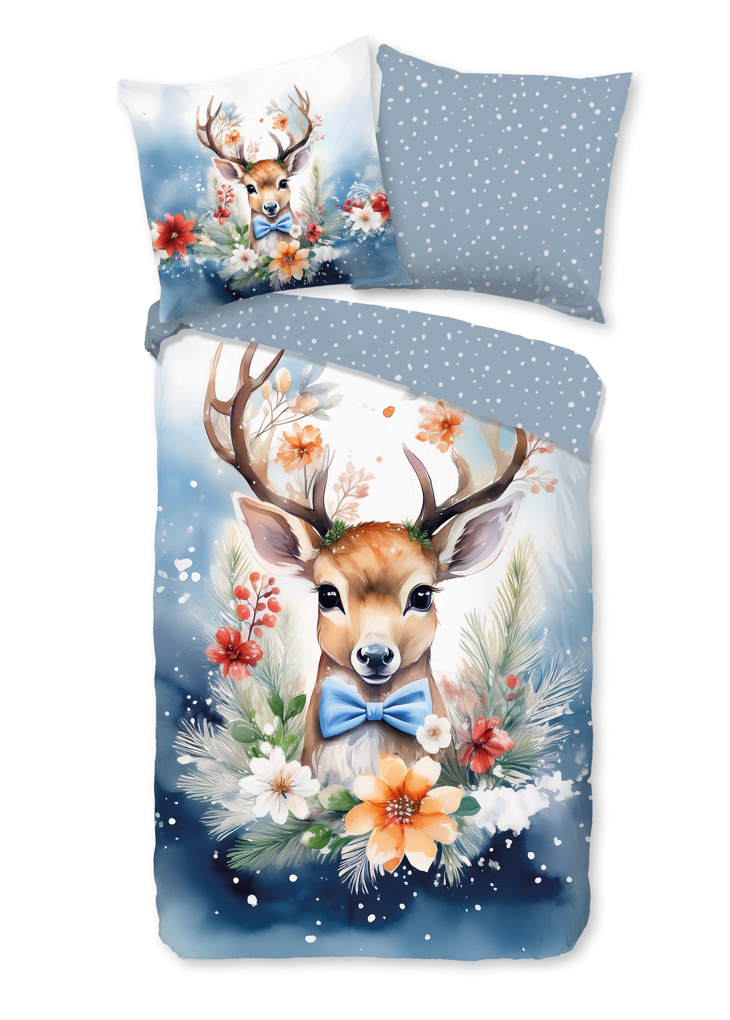Kinderdekbedovertrek Good Morning Cupid flanel - Duitsland 155x220 + 1* 80x80 cm