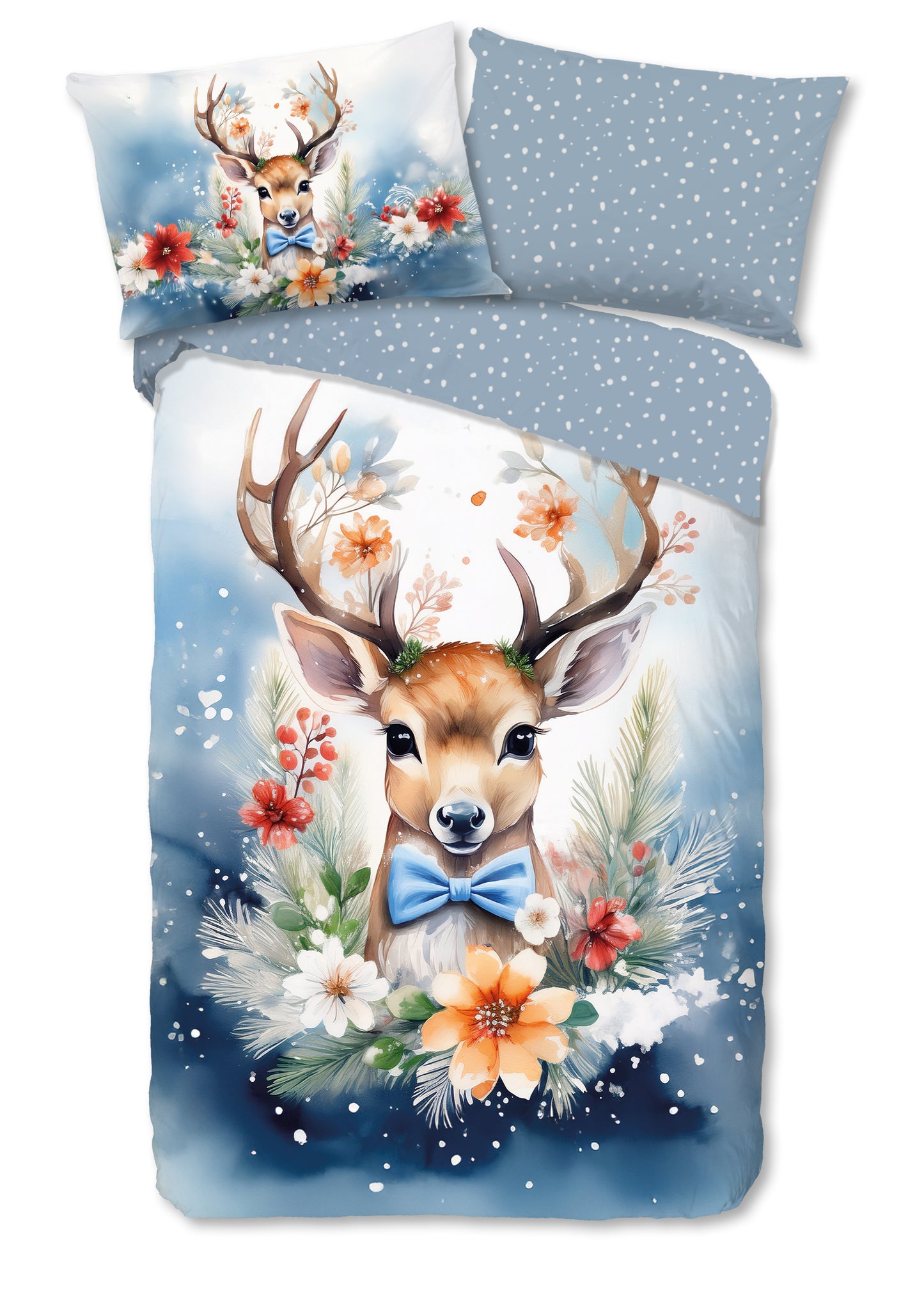 Kinderdekbedovertrek Good Morning Cupid flanel - Oostenrijk 140x200 + 1* 70x90 cm