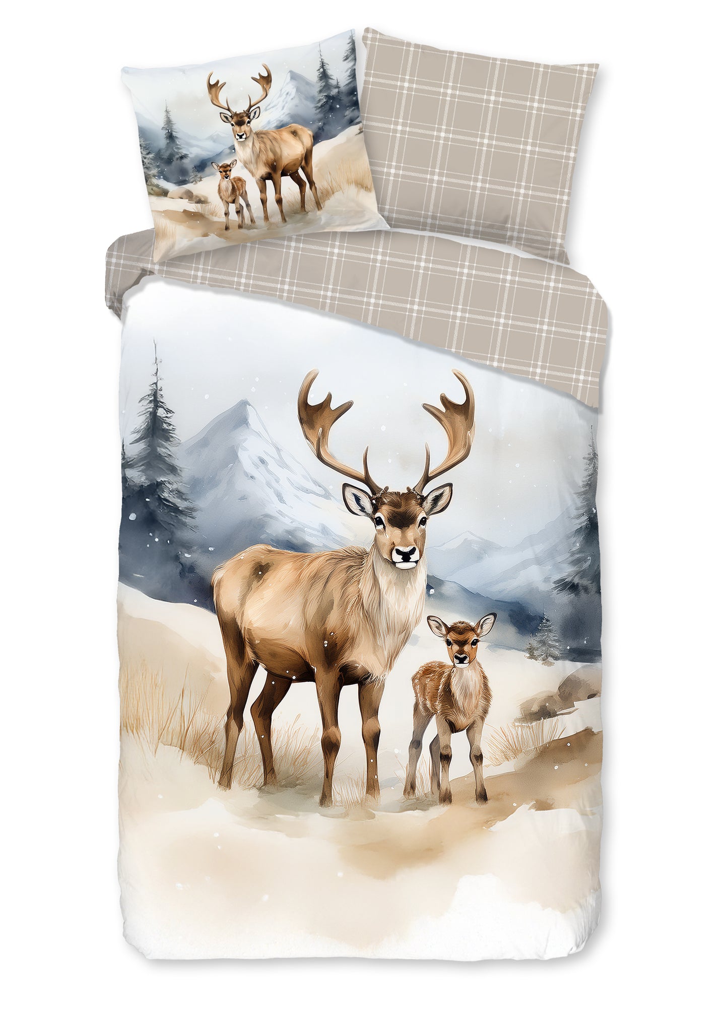 Dekbedovertrek Good Morning Mark flanel - 1 persoons 140Ã—200/220 cm