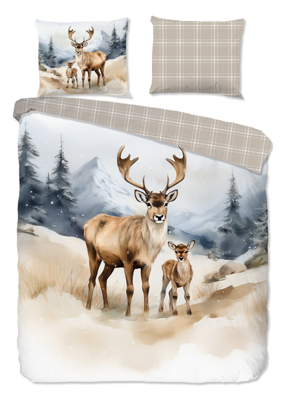 Dekbedovertrek Good Morning Mark flanel - Lits jumeaux 240x200/220 cm