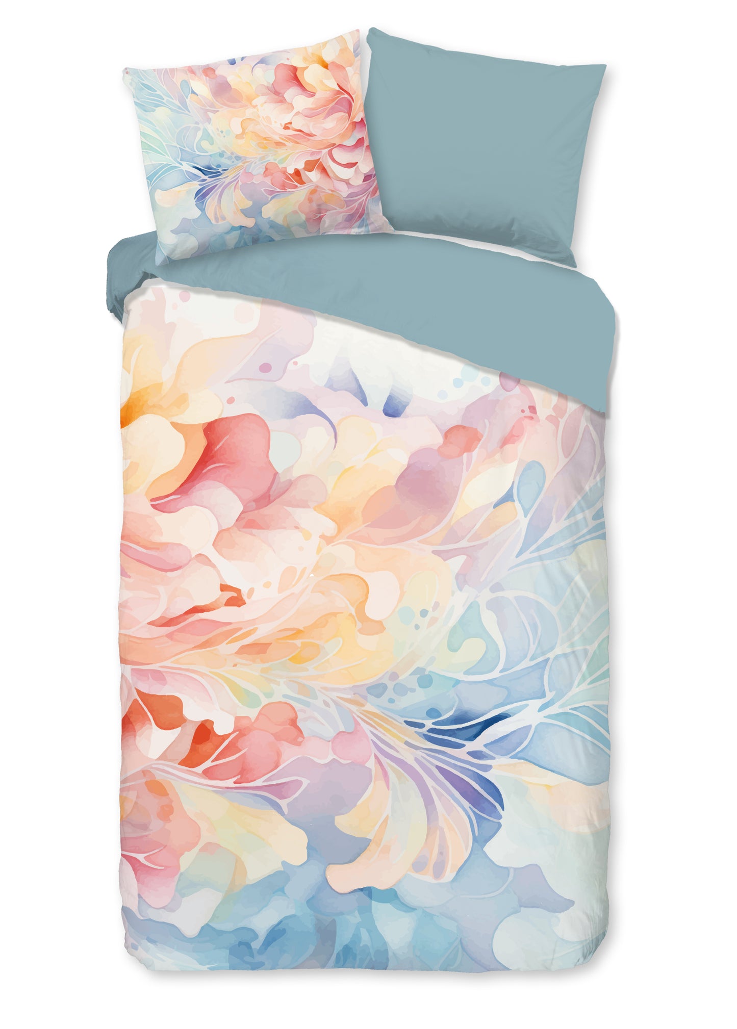 Dekbedovertrek Pure Papaya - 1 persoons 140Ã—200/220 cm