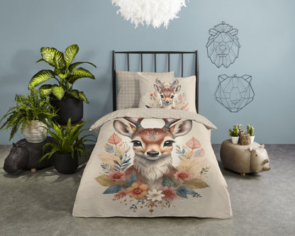 Kinderdekbedovertrek Good Morning Lowen - 1 persoons 140Ã—200/220 cm