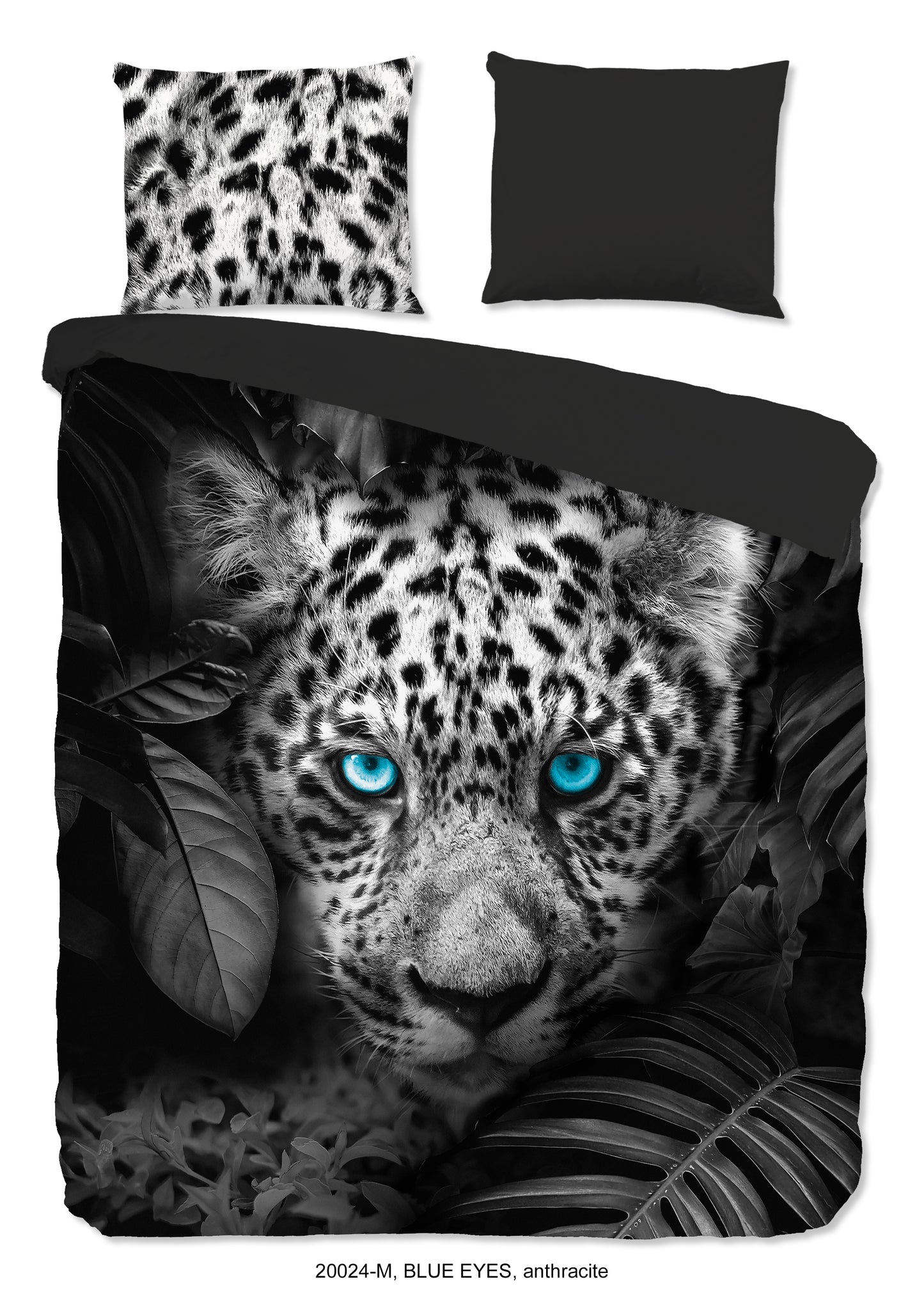 Dekbedovertrek Pure microvezel Blue Eyes - Lits jumeaux 240x200/220 cm