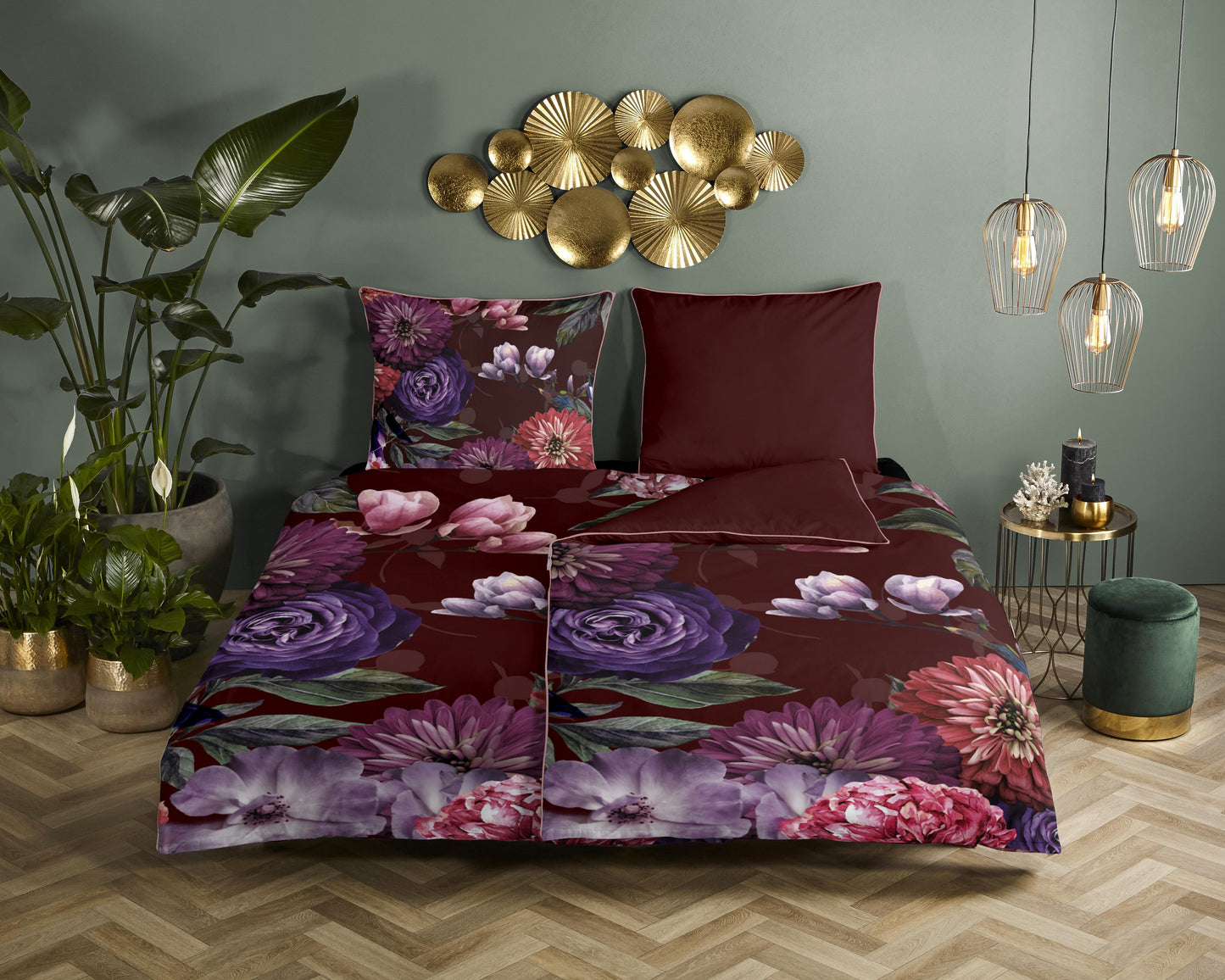 Dekbedovertrek Descanso Bloomie - Duitsland 155x220 + 1* 80x80 cm
