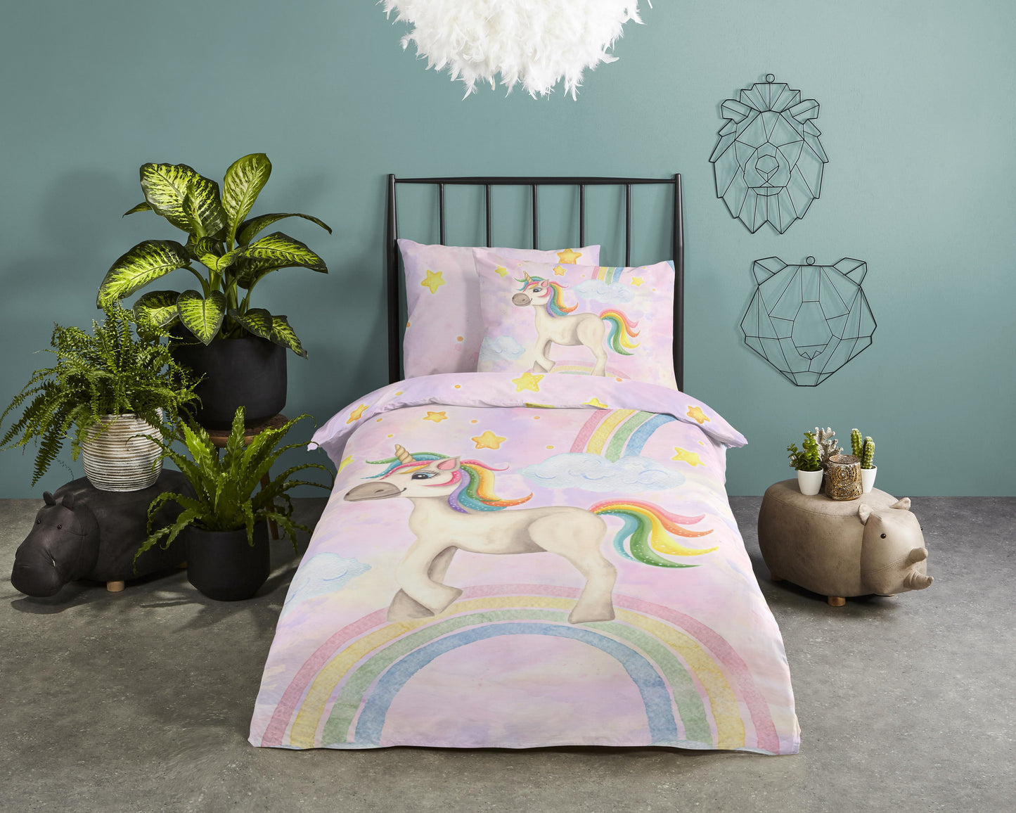 Kinderdekbedovertrek Good Morning Unisweet - 1 persoons 140Ã—200/220 cm