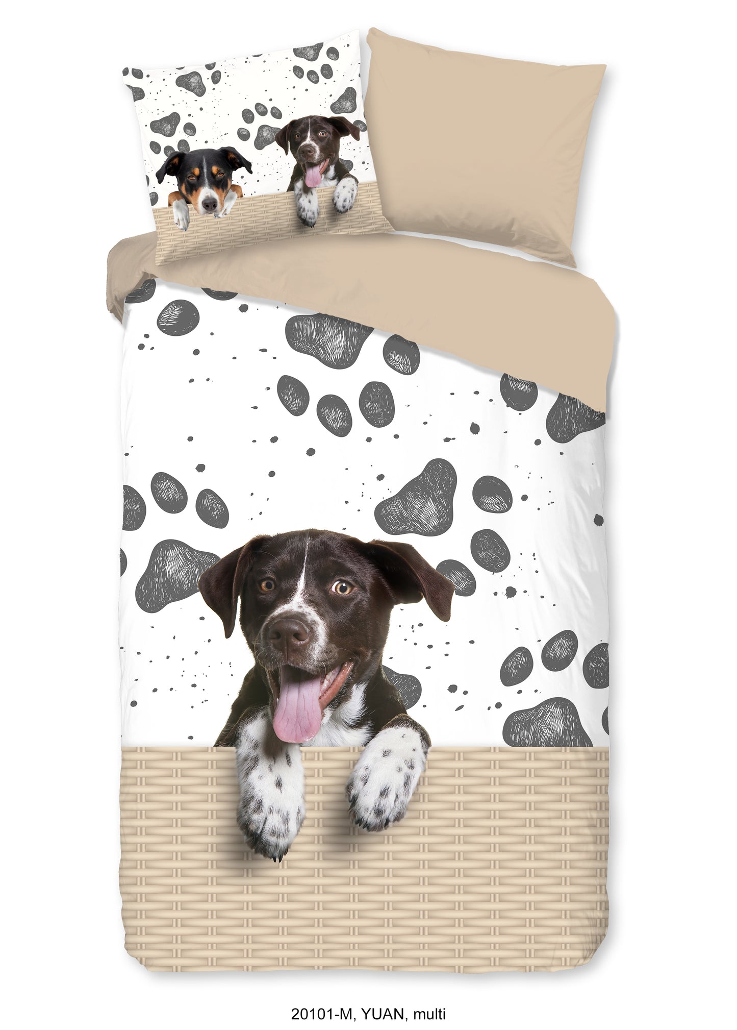 Kinderdekbedovertrek Pure microvezel Yuan - 1 persoons 140Ã—200/220 cm
